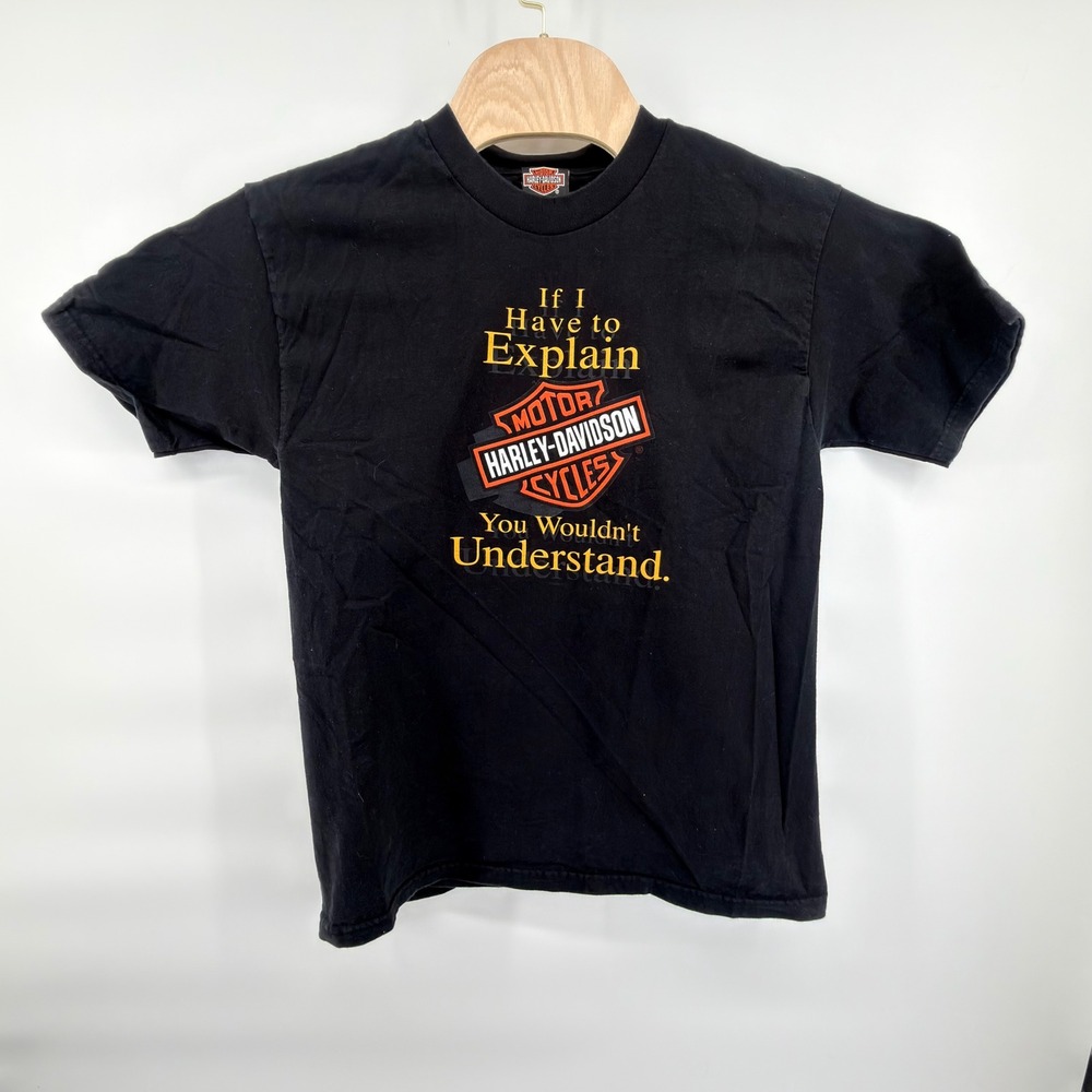 Vintage Harley Davidson Shirt L Beartooth Billings MT Hanes Beefy T 90s Bear Tee